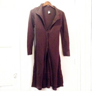 Vintage Like new Long sweater coat  color brown